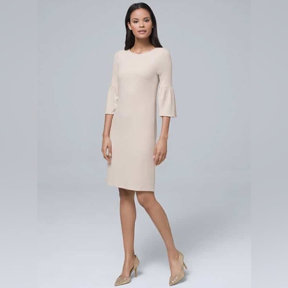 Enfocus Studio Bell Sleeve Blush Pink Dress nwt